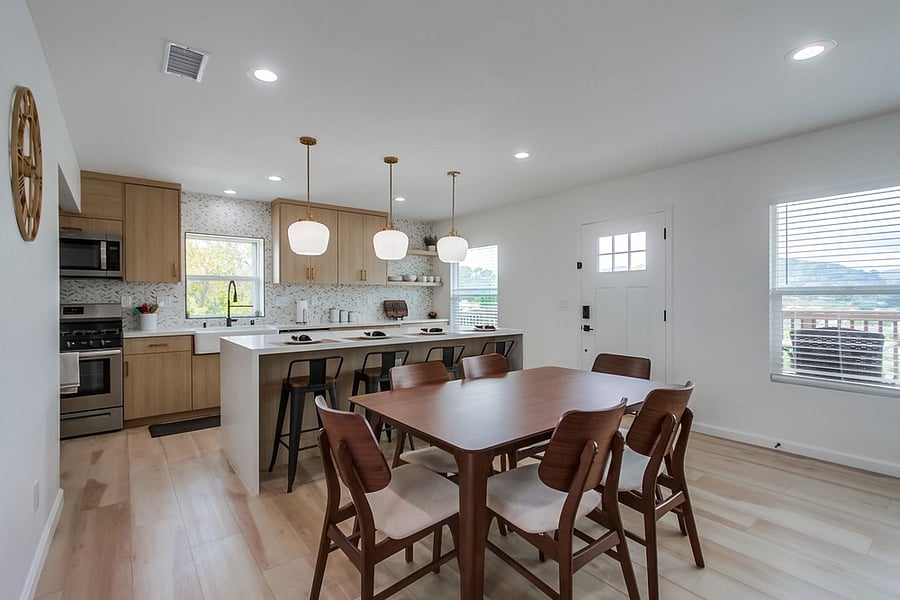 Comfortable living room designed for relaxation, featuring a bright open layout and cozy seating for movie nights or quiet evenings