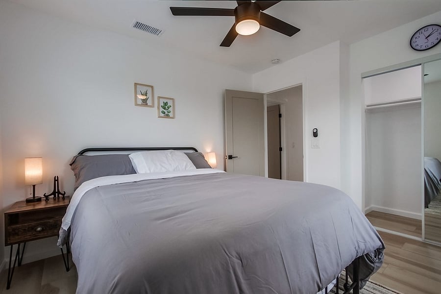 Versatile third bedroom perfect for additional guests, children, or a dedicated work-from-home space during longer stays.