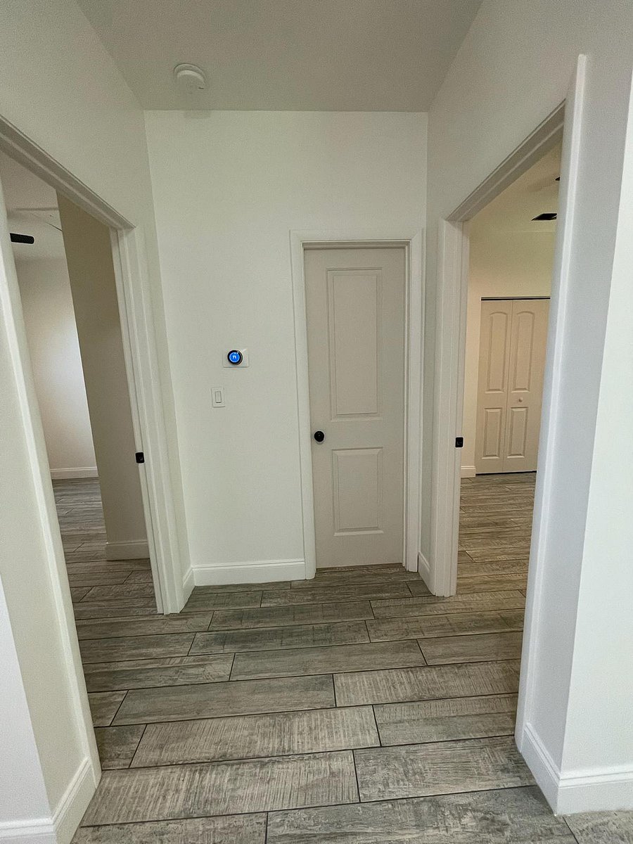 hallway between rooms