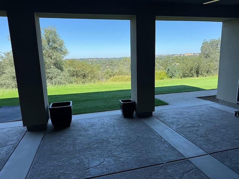 Private, covered patio