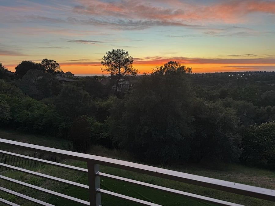 Sunset view from main floor patio