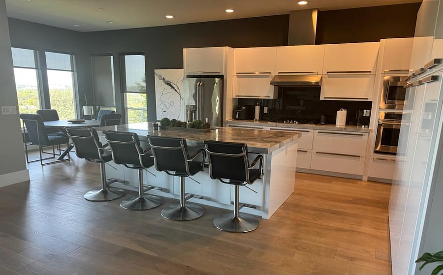 Shared access to full kitchen on main floor.