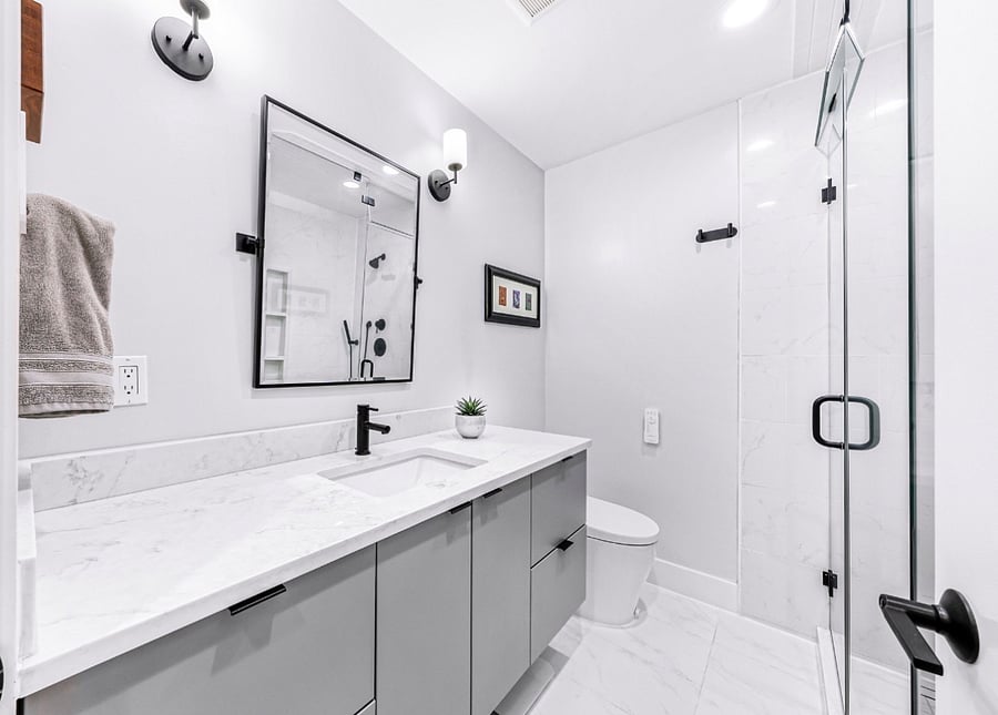 Master bathroom with steam shower