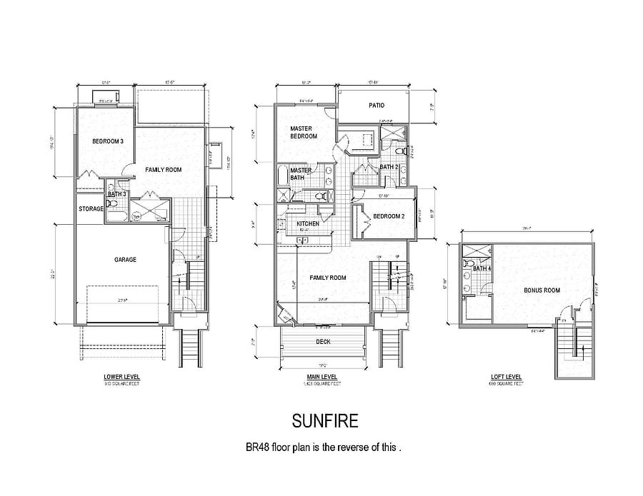 BR48 Floor Plan is the Reverse of This