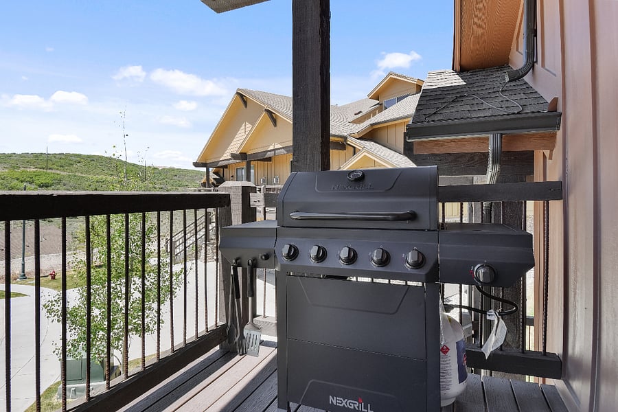 Grill on Front Deck Off Living Room