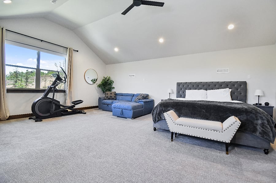 Master Suite 1: with comfortable king bed, large pullout Queen sofa, plus ensuite bath