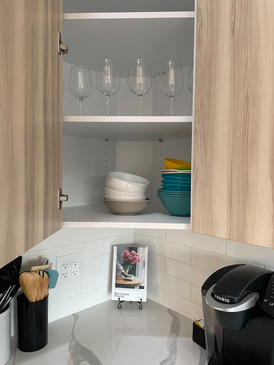 Enjoy the convenience of a fully furnished kitchen complete with pots, pans, plates, utensils, coffee essentials, and everyday necessities ready upon arrival.