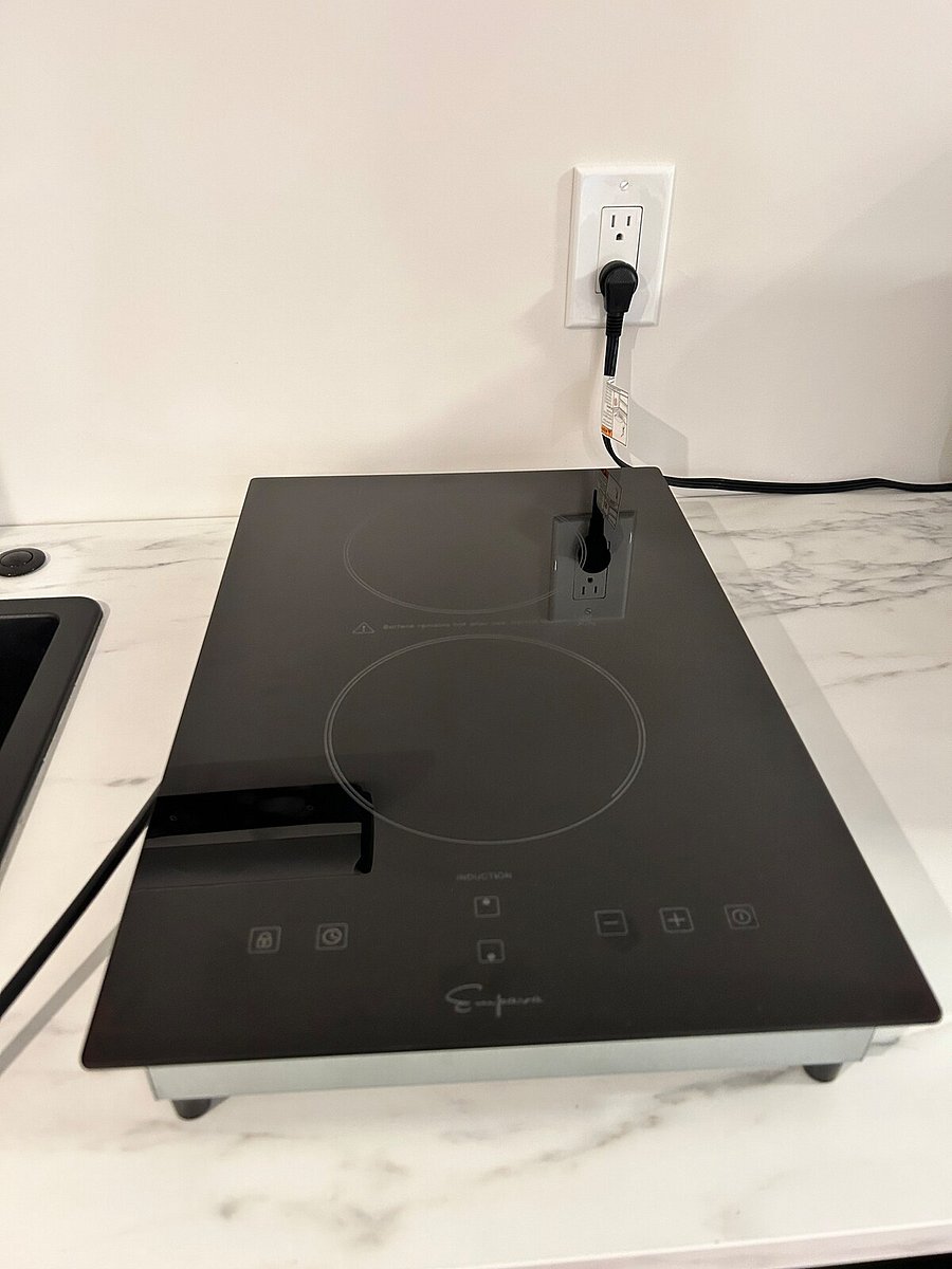 Two-burned induction stove top