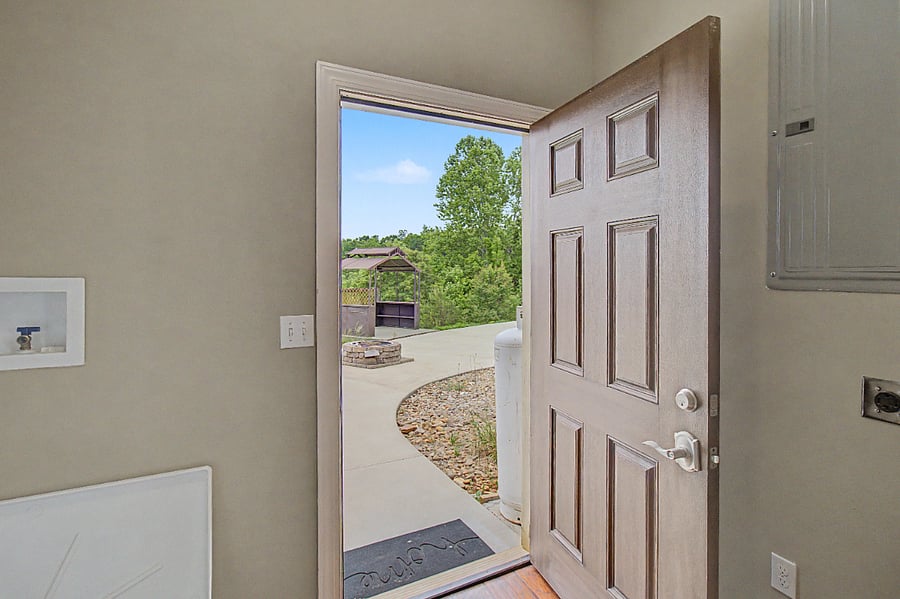 Outdoor entrance to laundry room