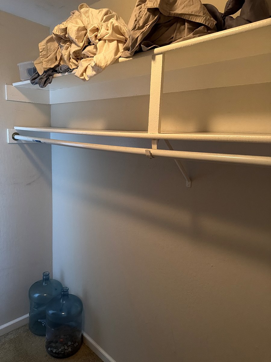 Walk in closet view 2