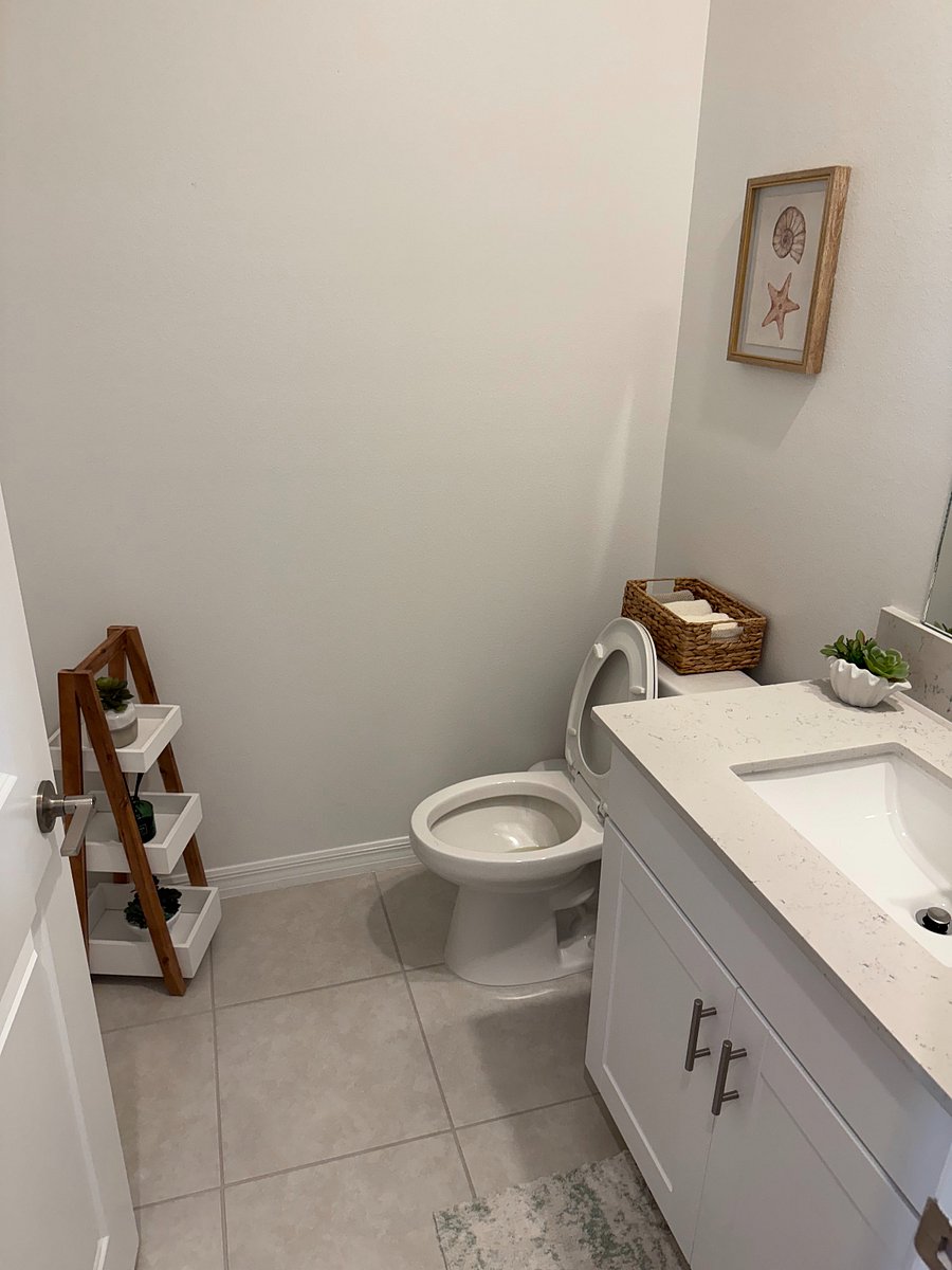 Convenient half bath downstairs