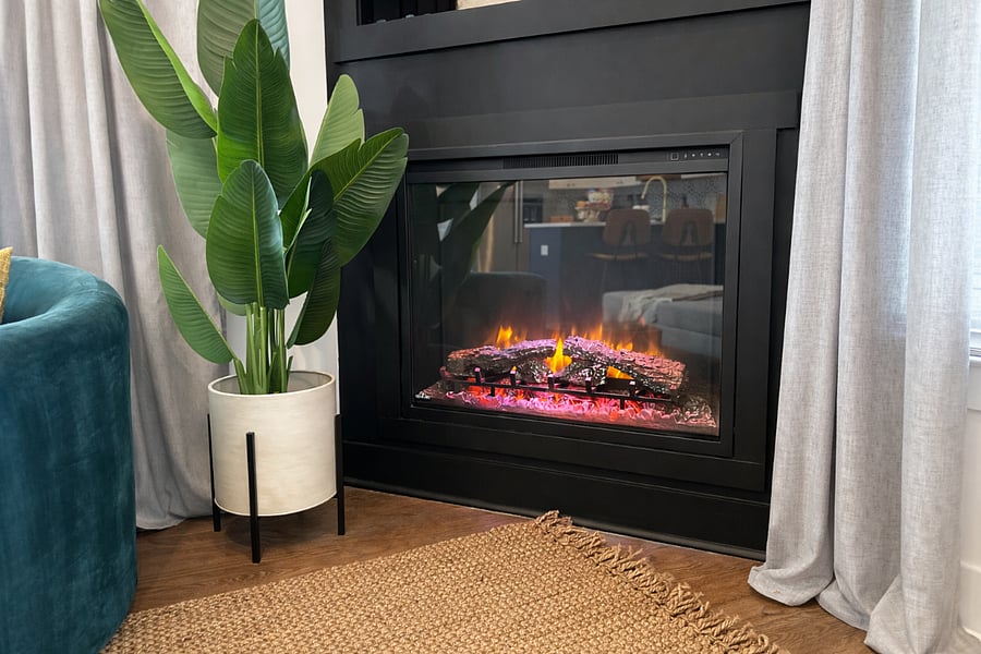 Cozy up with a movie and the fireplace, or play the provided games!