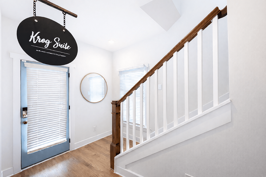 Welcome to the Krog Suite. This main level, queen bedroom has everything you need for a super comfortable stay!