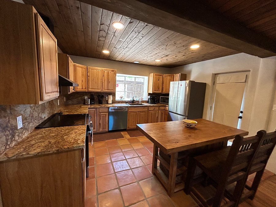 Large, well-appointed kitchen.