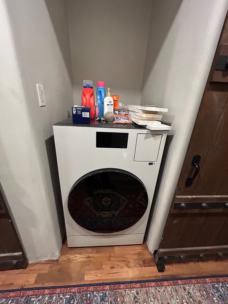 All-in-one washer/dryer. Wash and dry separately or throw in dirty laundry and take it out clean in 2hrs.