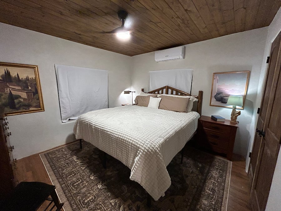 2nd bedroom with King bed and large closet.