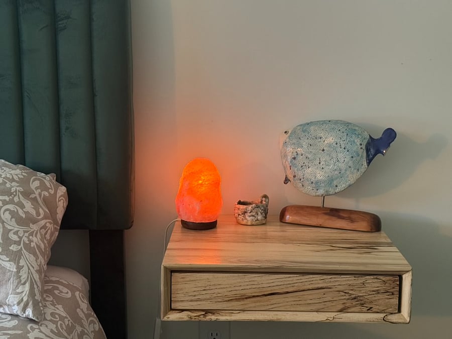 Custom floating bedside table (Master Bedroom)