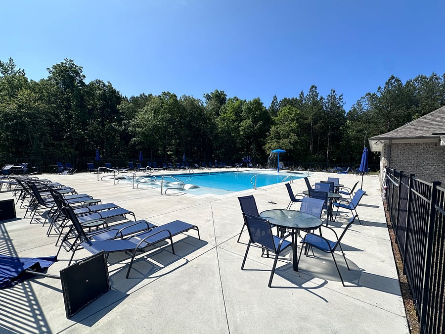 Neighborhood pool less than 100 ft from house