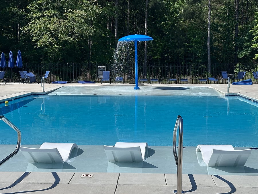 Neighborhood pool less than 100 ft from house
