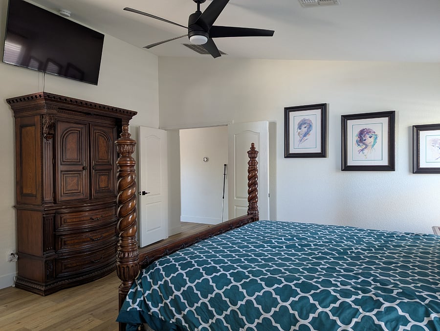 Master bed with King bed, dresser, 2 night stands (not shown)