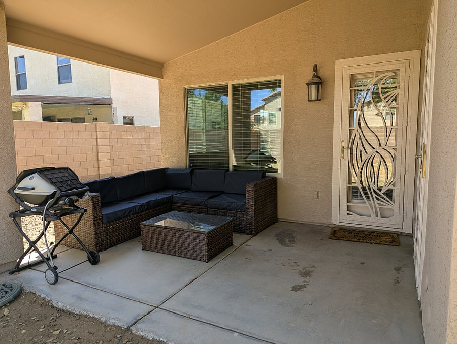 Covered back patio