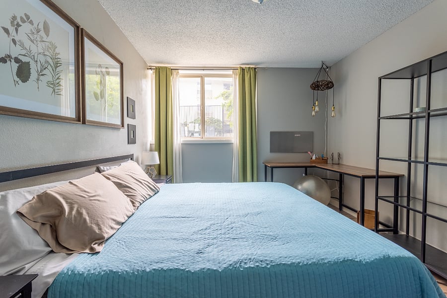 Master bedroom with king bed.
