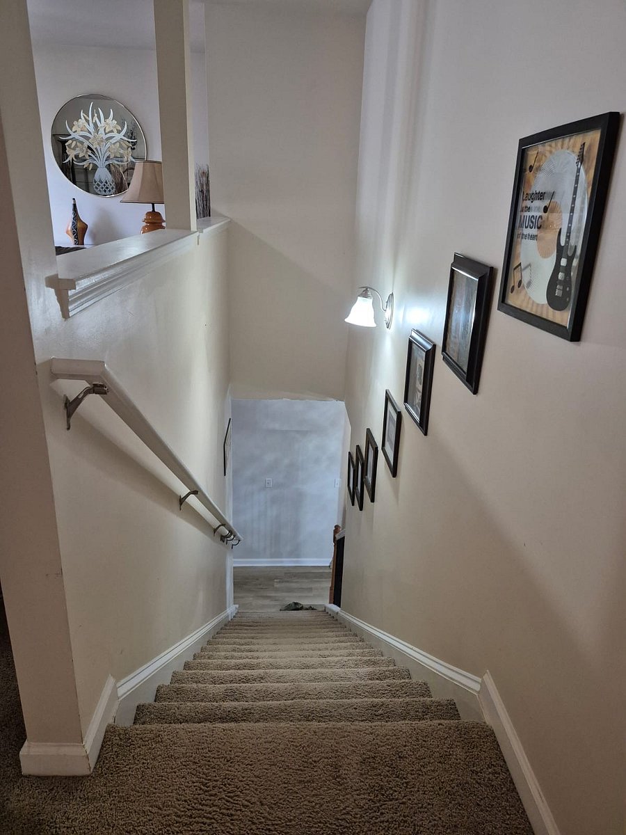 Stair way with Rails to upper level