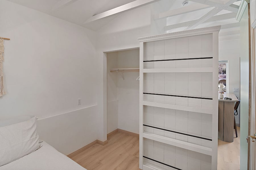Bookshelf closet door