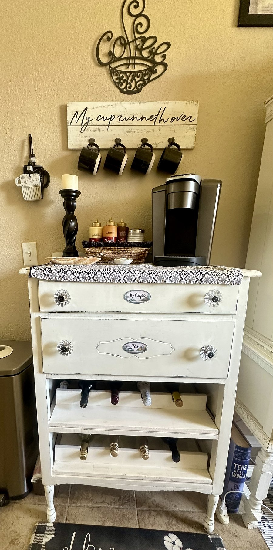 We have a dedicated coffee station that seems to get used around the clock!