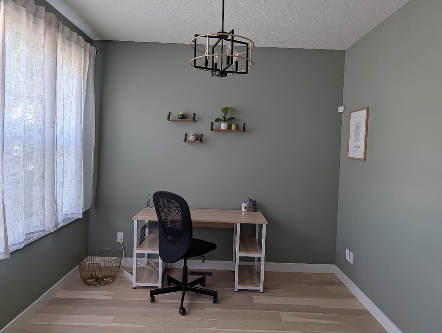 Bright, large office with big windows