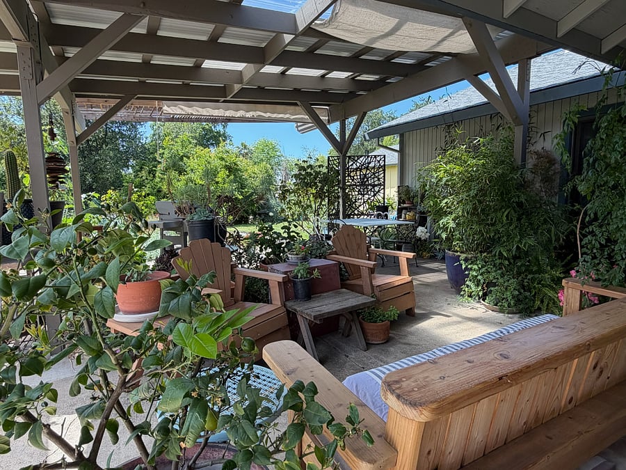 A little garden oasis.