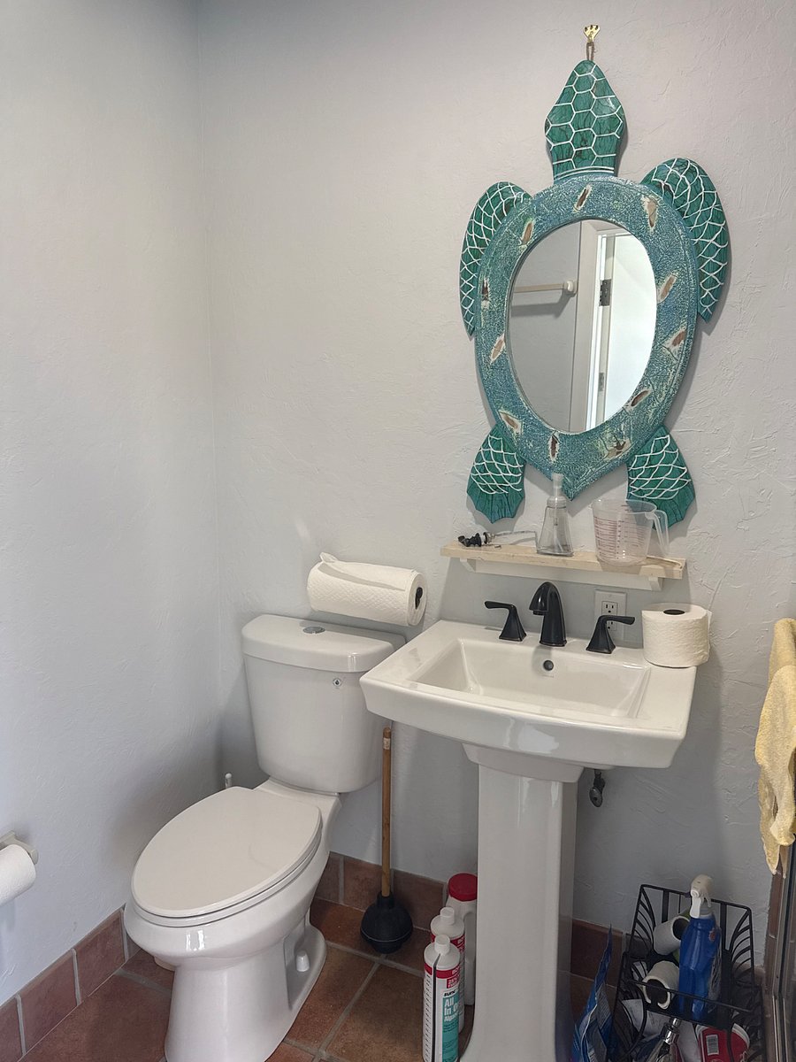 Bathroom off pool