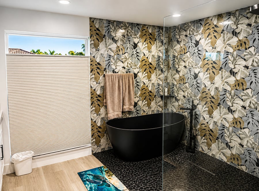 Master Bathroom with Soaking Tub and Walk-in Shower