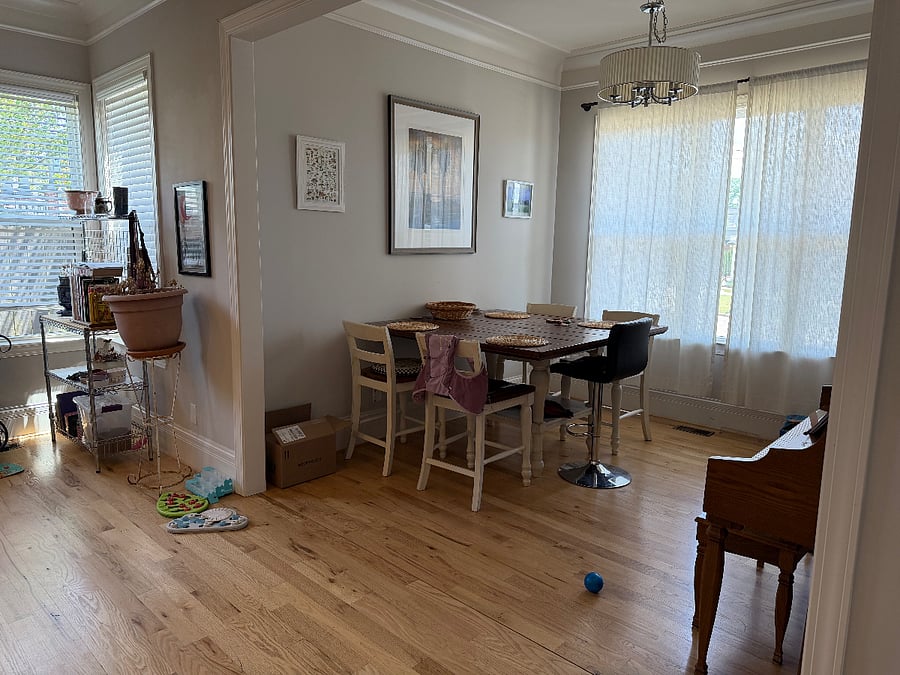 Dining Table across from the kitchen area