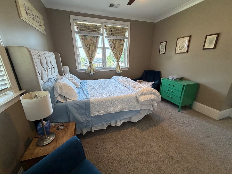 Upstairs bedroom with ensuite bath