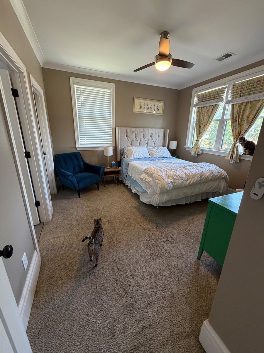 Upstairs bedroom with ensuite bath