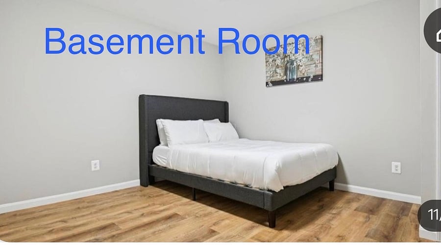 Basement Room/ bathroom is separate from bedroom