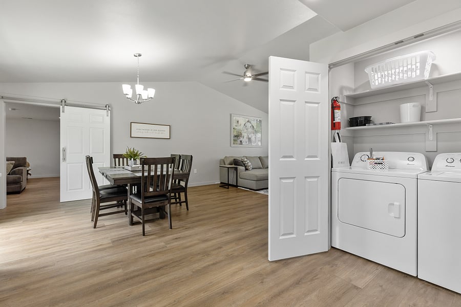 laundry in kitchen