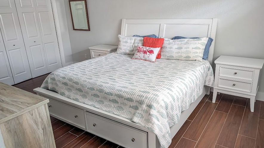Master Suite features a comfortable King bed and its own private attached full bathroom for maximum privacy.