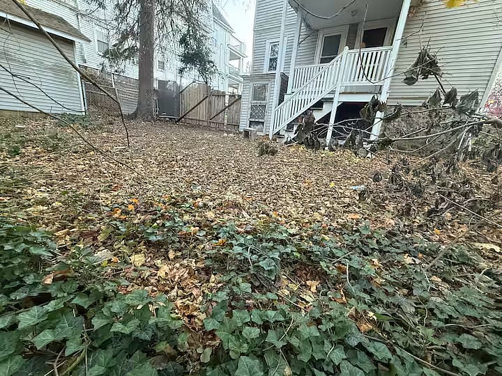 Semi level backyard