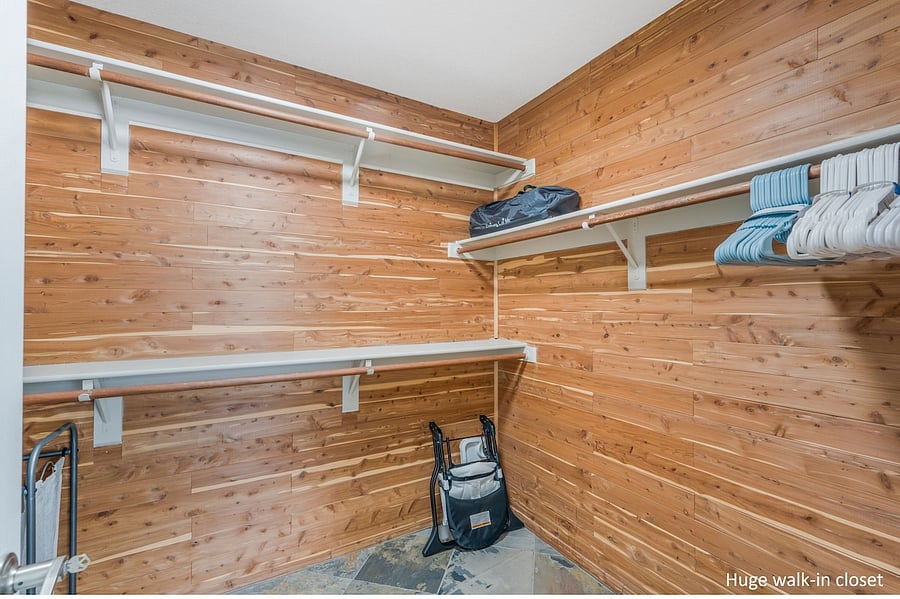 Large walk-in closet in primary bedroom