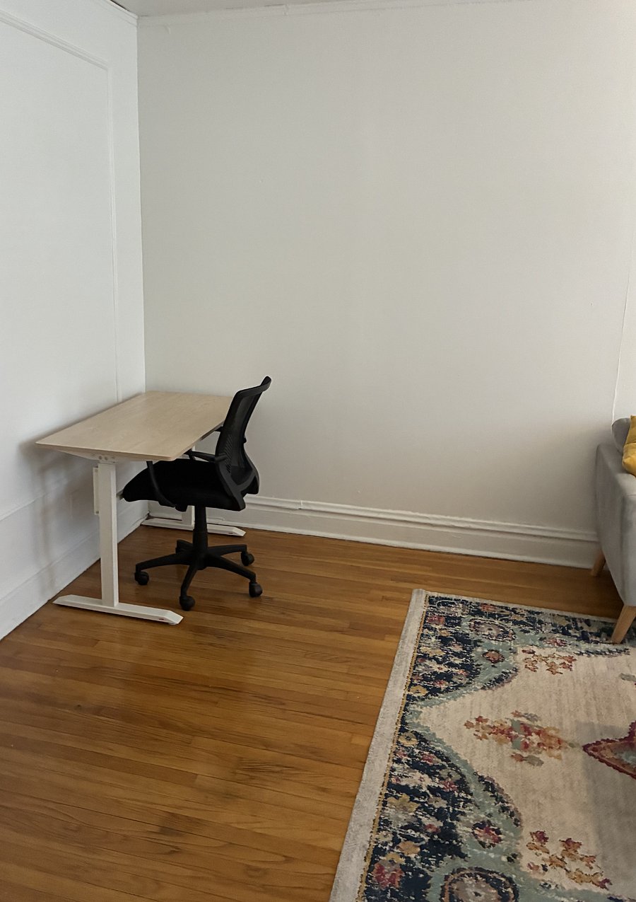 Work/study area in living room.