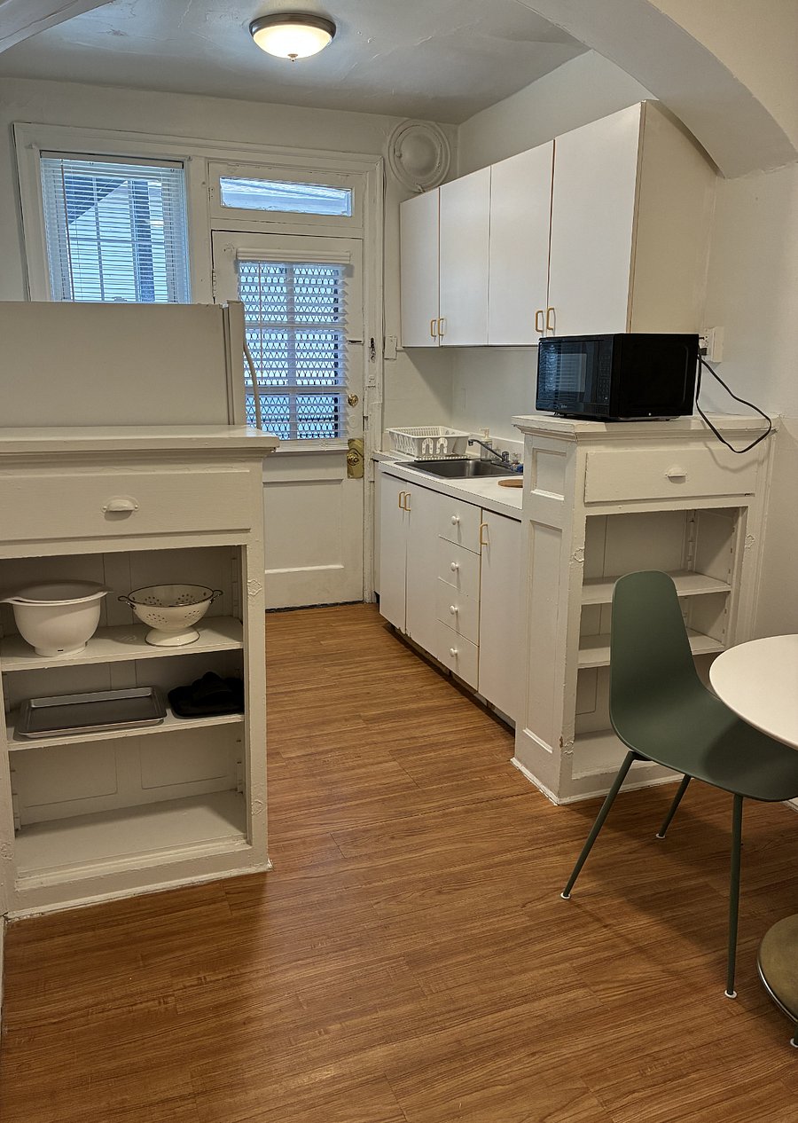 Kitchen with nook.