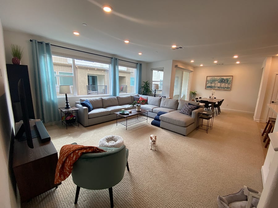 Living Room and Dining Room, kitchen is off to the right.