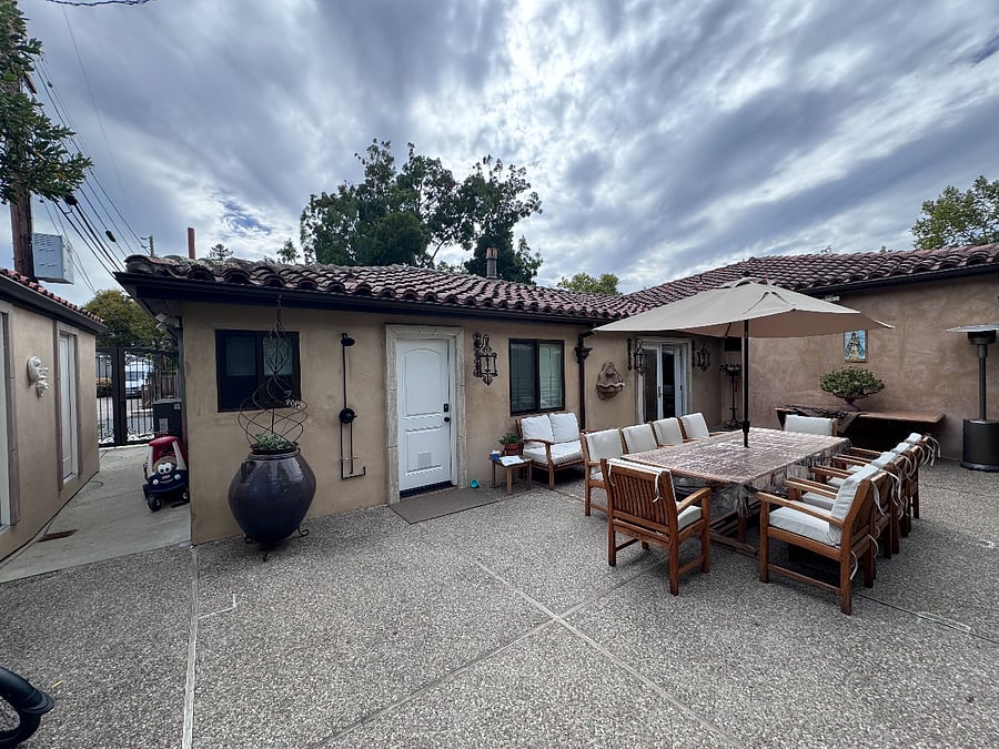 Private Front Entrance located in a quiet shared Backyard rarely used by Landlord.