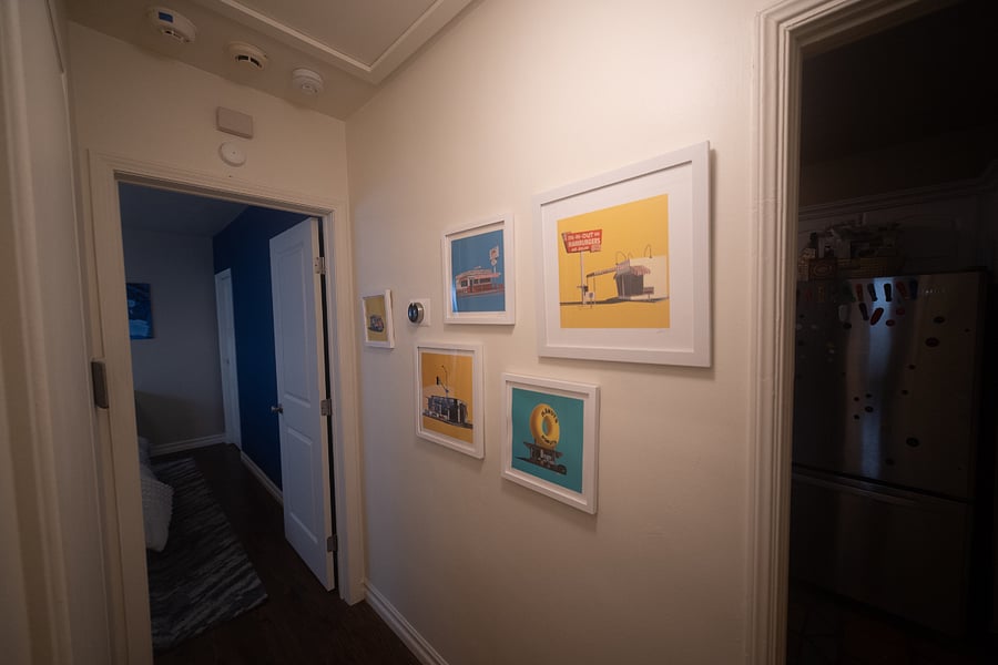 Art of famous LA food spots made by a local artist. Nest thermostat.