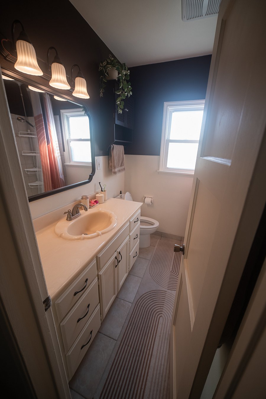Lots of room in the bathroom vanity cabinet