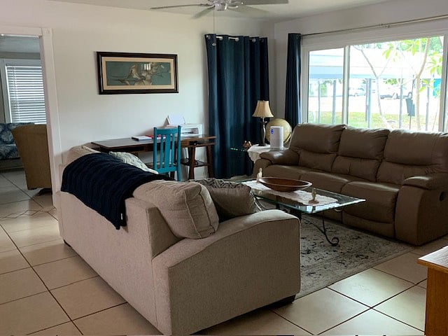 Living Room with computer nook