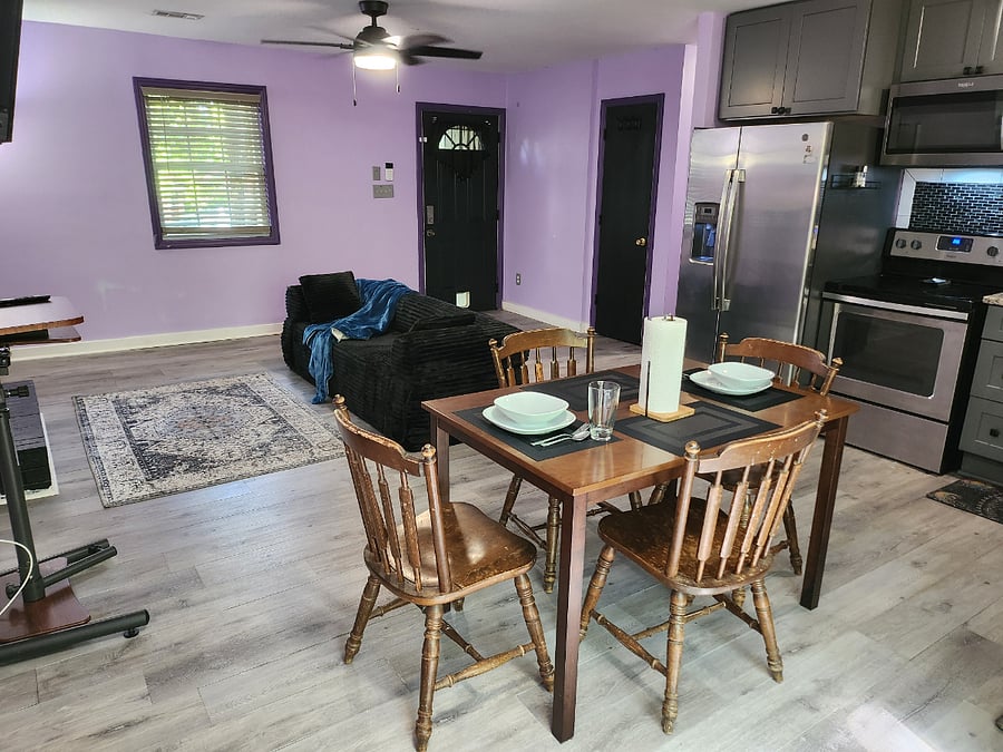 Dining area as seen from back door.