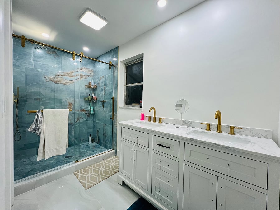 Attached private bathroom (working progress missing mirror)